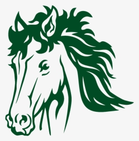 Transparent Horse Icon Png - Mustang Logo Green And White, Png Download, Transparent PNG