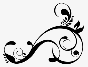 Can Use For Book Cover, White Decorative Swirl Clipart - Black Swirls, HD Png Download, Transparent PNG