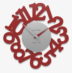 Picture Of Callea Design Modern Wall Clock Mat Ruby - Red Kitchen Clock Transparent, HD Png Download, Transparent PNG