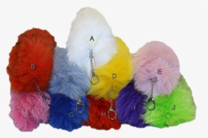 Dyed Fox Tail Keychains - Plush, HD Png Download, Transparent PNG