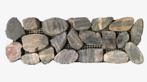 Tiger Eye Flat Split Cobblestone Border - Stone Wall, HD Png Download, Transparent PNG