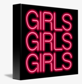 Clip Art Girls Girls Girls Neon Sign - Electronic Signage, HD Png Download, Transparent PNG