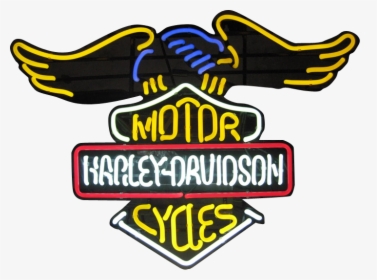 Neon Sign Logo Harley-davidson Motorcycle Sticker - Davidson Logo Sticker Harley, HD Png Download, Transparent PNG