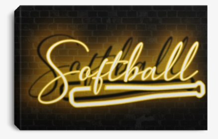 Softball Neon Light Effect Canvas Wall Art Jaca1034 - Calligraphy, HD Png Download, Transparent PNG