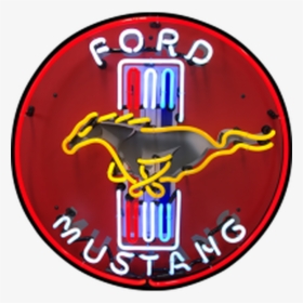 Mustang Neon Sign With Backing - Ford Mustang Man Cave, HD Png Download, Transparent PNG