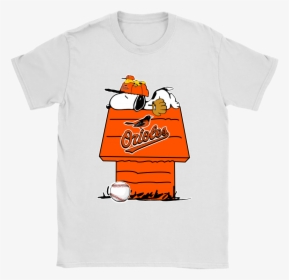Baltimore Orioles Snoopy And Woodstock Resting Together - Shirt, HD Png Download, Transparent PNG