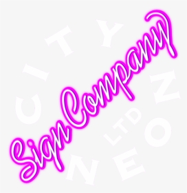 City Neon Sign Company - Calligraphy, HD Png Download, Transparent PNG