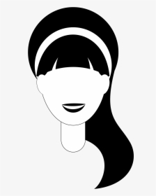 Transparent Hair Icon Png - Hair Clipart Black And White For Kids, Png Download, Transparent PNG
