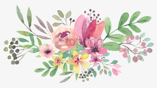 Free Png Watercolor Flowers Vector Png Image With Transparent - Transparent Background Flower Png, Png Download, Transparent PNG