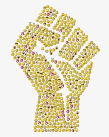 Yellow,raised Fist,fist - Portable Network Graphics, HD Png Download, Transparent PNG