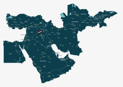 Middle East Map Simple, HD Png Download, Transparent PNG