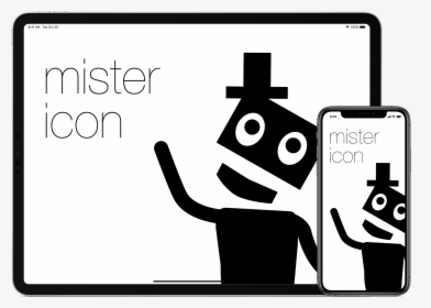 Mister Icon App Running On Iphone Xs And Ipad Pro - Mobile Phone, HD Png Download, Transparent PNG