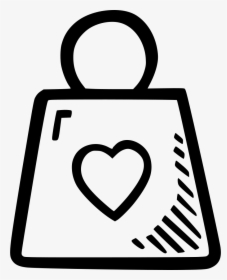 Shopping Bag Clipart Icon Transparent - Heart, HD Png Download, Transparent PNG