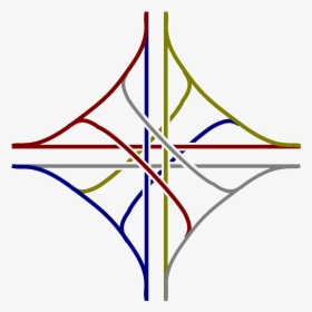 Four Stack Interchange - Stacked Interchange, HD Png Download, Transparent PNG