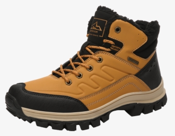 Men Outdoor Warm Lining Lace Up Slip Resistant Hiking - Shoe, HD Png Download, Transparent PNG