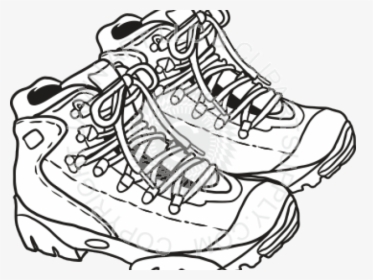 Hiking Boot Cliparts - Hiking Boots Clipart Black And White, HD Png Download, Transparent PNG