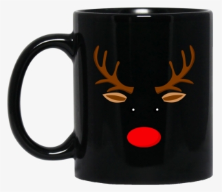 Reindeer Face Fun Print Clothes Red Nose Mugs Bm11oz - Naruto Shippuden Anti Village Symbols, HD Png Download, Transparent PNG
