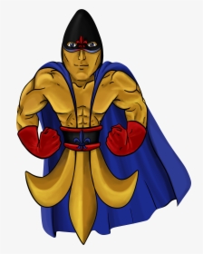 Red, White And Blue, Superhero Fleur De Lis - Cartoon, HD Png Download, Transparent PNG