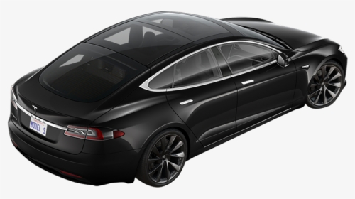 Tesla In Black From The Back - Tesla All Glass Roof, HD Png Download, Transparent PNG