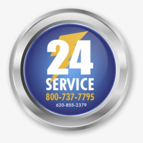 24hr Service Button Small - Circle, HD Png Download, Transparent PNG