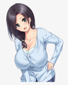 Anime Oppai Black Hair Female, HD Png Download, Transparent PNG