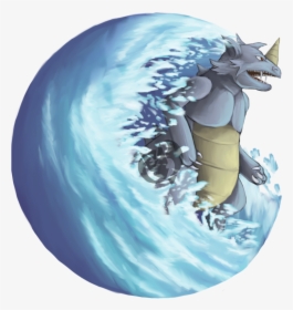 Rhydon Used Surf By Kenisu Of Dragons - Illustration, HD Png Download, Transparent PNG