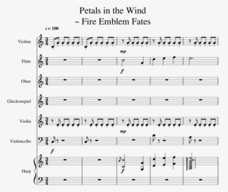 Petals In The Wind ~ Fire Emblem Fates Sheet Music - Petals In The Wind Sheet Music Fire Emblem, HD Png Download, Transparent PNG