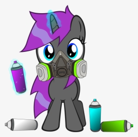 Artpwny, Magic, Mask, Oc, Oc Only, Pony, Respirator, - Spray Paint Respirator Art, HD Png Download, Transparent PNG