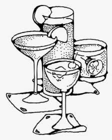 Bar Drinks Clip Arts - Drinks Clipart Black And White, HD Png Download, Transparent PNG
