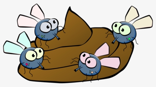 Flies On A Turd - Flies On Poop Clipart, HD Png Download, Transparent PNG