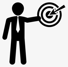 Businessman Presenting A Discussion With Circular Target - Accountant Black And White, HD Png Download, Transparent PNG