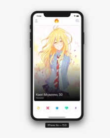 A Cellphone Screen With A Tinder-like Layout - Cartoon, HD Png Download, Transparent PNG