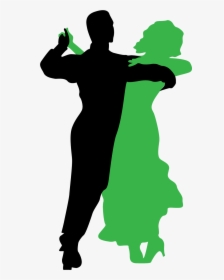 Ballroom Silhouette Clip Art - Ballroom Dance Silhouette Green, HD Png Download, Transparent PNG