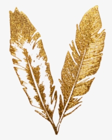#freetoedit #gold #glitter #aesthetic #png #feather - Transparent Gold Feather Png, Png Download, Transparent PNG