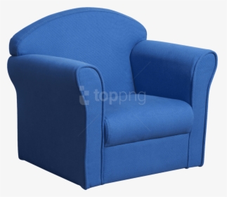 Blue,furniture,club Blue - Armchair Clipart Png, Transparent Png, Transparent PNG