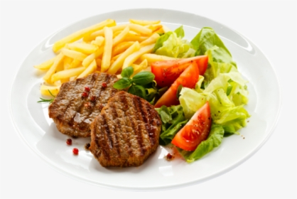 Gaststätte Bischofshof Restaurant Hamburger Lunch Dinner - Transparent Background Plate Of Food Png, Png Download, Transparent PNG