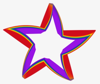 Colorful, Prismatic, Chromatic, Rainbow, Star, Shape - Rainbow Star Clip Art, HD Png Download, Transparent PNG