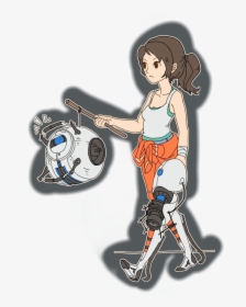 #portal #portal2 #wheatley #shelly - Cartoon, HD Png Download, Transparent PNG