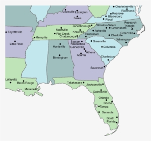 Image Map Of Southeastern Us  width - Flat Creek Country Dancers, HD Png Download, Transparent PNG