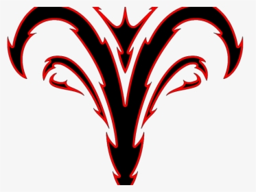 Transparent Rams Head Clipart - Tribal Aries Tattoo Designs, HD Png Download, Transparent PNG