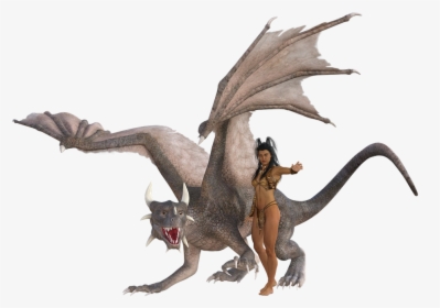 Woman, Dragon, Mystical, Digital Art, Fantasy, Isolated - Female Character Warrior Transparent Fantasy Art, HD Png Download, Transparent PNG