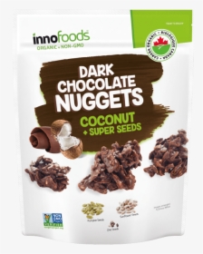 Innofoods Organic Dark Chocolate Nuggets With Coconut, HD Png Download, Transparent PNG