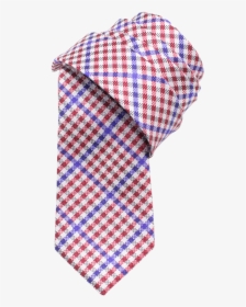 Red, White, And Blue Gingham Patterned Necktie - Tom Ford Black And White Tie, HD Png Download, Transparent PNG