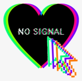 #glitch #glitchy #heart #nosignal #mouss #computer - Heart, HD Png Download, Transparent PNG