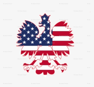 Transparent American Flag Png Image - Polish Eagle American Flag, Png Download, Transparent PNG