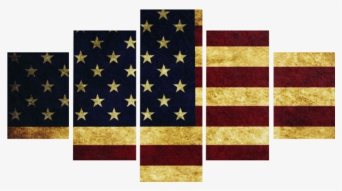 Dark Vintage American Flag Canvas Prints   Class - Usa Flag, HD Png Download, Transparent PNG