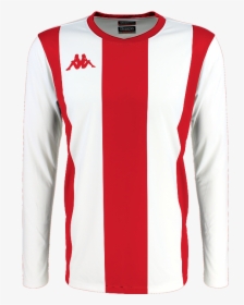 Kappa Caserne Match Shirt In Long Sleeve With Red And - Kappa Long Sleeve Striped, HD Png Download, Transparent PNG