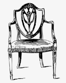 Transparent White Chair Png - Old Chair Drawing, Png Download, Transparent PNG