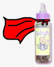 Baby Bottle Filled With Change, HD Png Download, Transparent PNG