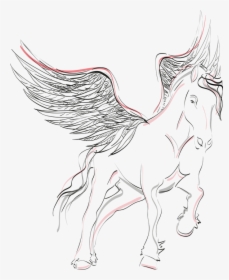 Pegasus, Horse, Wing, Winged Horse, Mystical, Black - Kolorowanka Pegaz Do Druku, HD Png Download, Transparent PNG